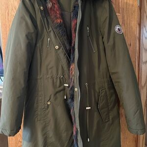 Women’s Olive Parka Coat